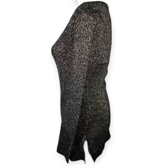 SIMPLY STYLED BLACK & METALLIC GOLD SWEATER SZ.S NWT. - Picture 4 of 9